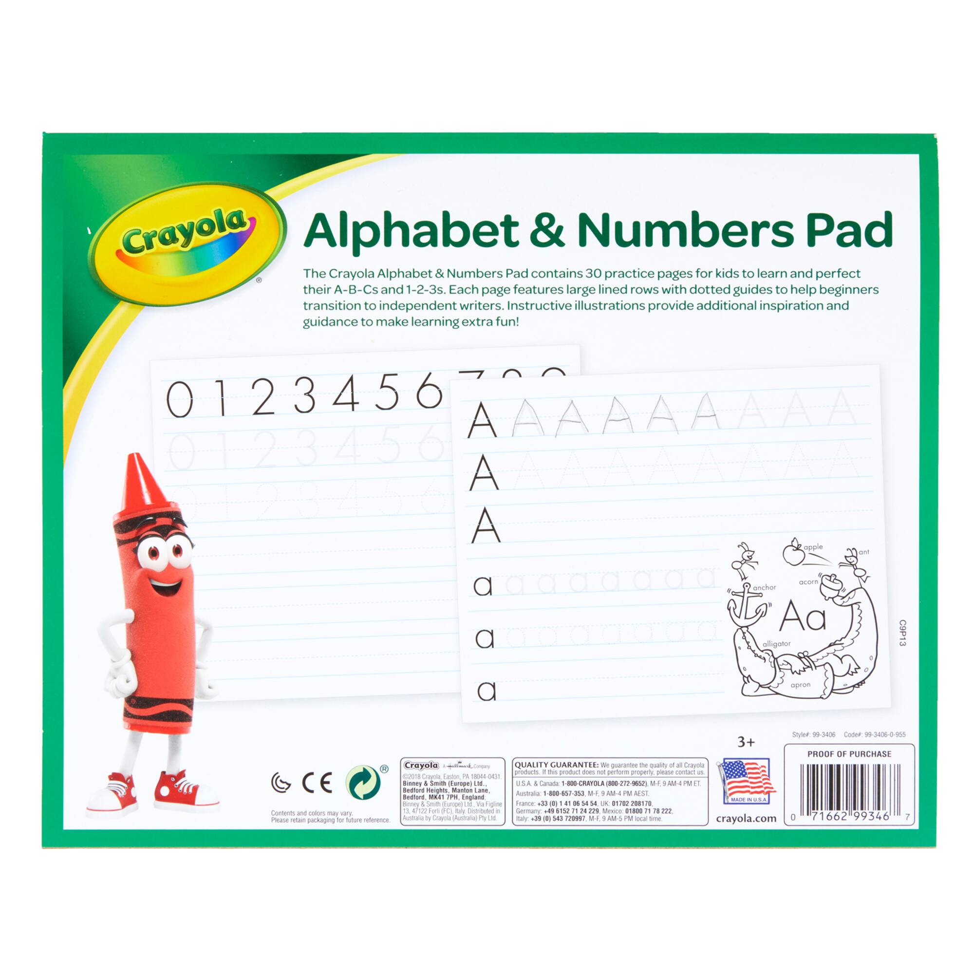 Crayola® Alphabet & Numbers Pads, 12ct.